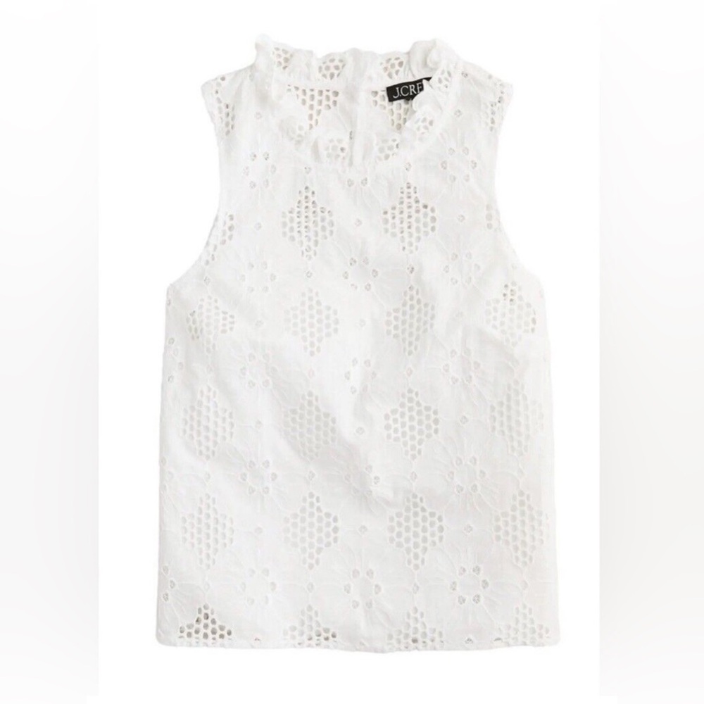 NEW! J.Crew Fleur Top in Eyelet White